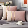 REGALWOVEN Velvet Soft Decorative Square Patchwork Throw Pillow Covers  2 Pcs - 2 of 4