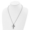 Black Bow Jewelry Men's Stainless Steel Polished Bar Cross Necklace, 22 Inch - 3 of 4