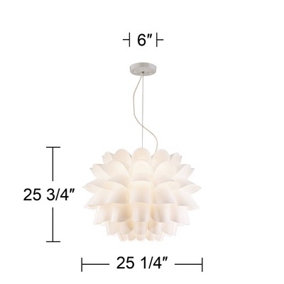 Modern Blooming Flower White Pendant Light