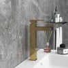 Munora Brushed Gold Single Handle Waterfall Bathroom Vessel Sink Faucet, Solid Brass Modern Design - 4 of 4
