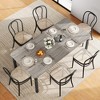 Homhougo 78.7"Farmhouse Dining Table for 6-8 People Rustic Industrial Kitchen Table with Sturdy Metal Frame & Chamfered Corners Gray - 3 of 4