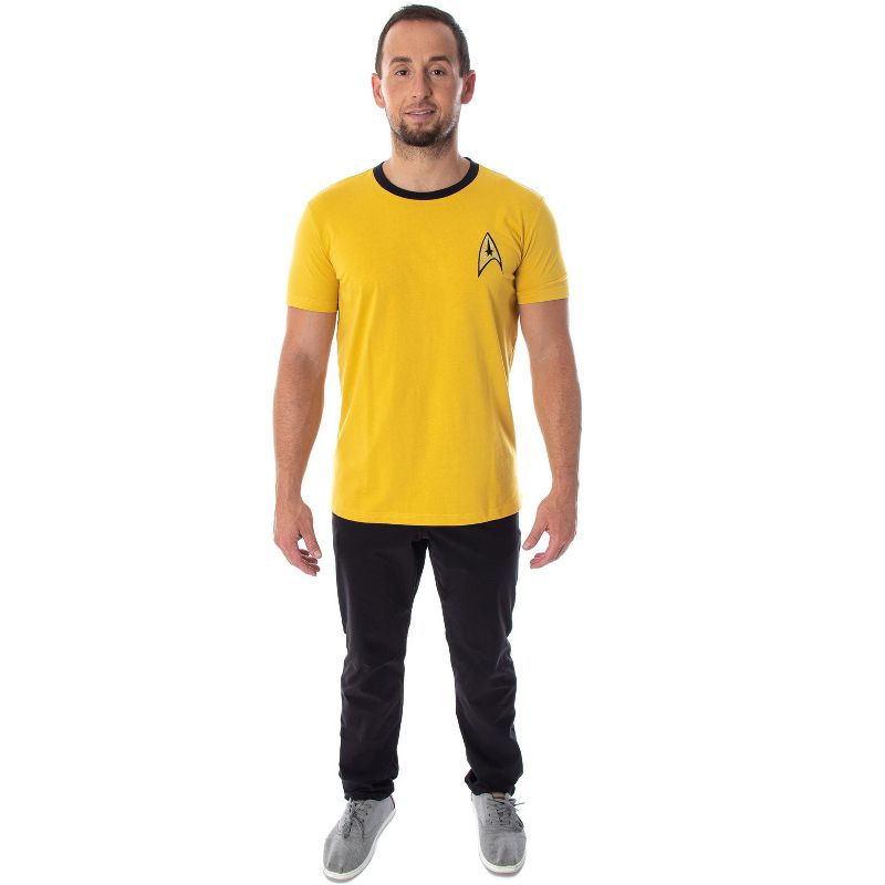 Star Trek The Original Series Men's Costume Short Sleeve Shirt - Kirk, Spock, 4 of 5
