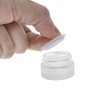 Unique Bargains Elegant Frosted Cream Glass Bottle for Bathroom 1 Pc - 3 of 4