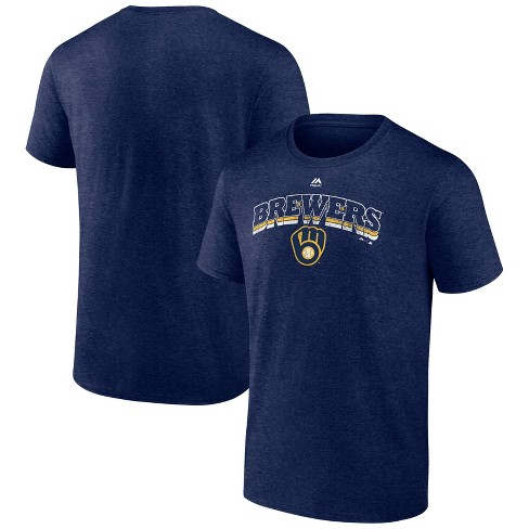 MLB Milwaukee Brewers Men's Short Sleeve Bi-Blend T-Shirt - S