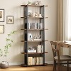 Book Shelf, 6 Tier Bookcase, Modern Tall Bookshelf for Garage Kit, CDs, Movies, Free Standing Industrial Corner Storage Organizer - 3 of 4