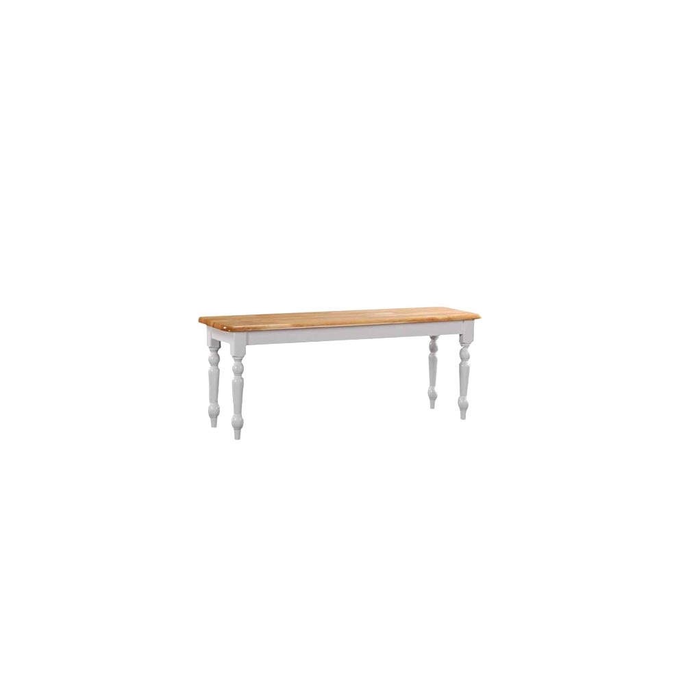 Photos - Other Furniture Farmhouse Dining Bench Wood/White/Natural - Boraam