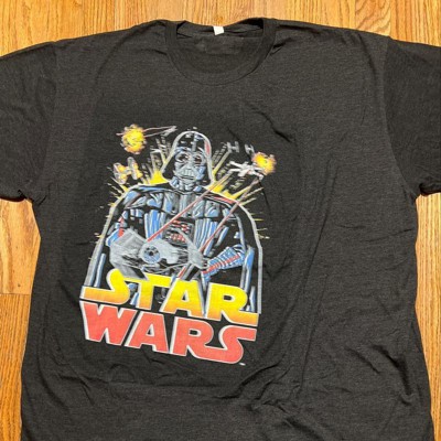 Men's Star Wars Darth Vader Battle T-shirt - Charcoal Heather - Large ...