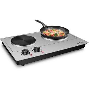 Cusimax Double Hot Plate For Cooking,Stainless Steel Electric Burner - 1 of 4
