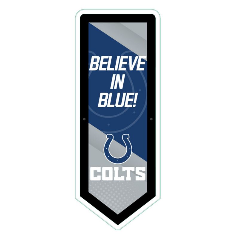 Evergreen Ultra-Thin Glazelight LED Wall Decor, Pennant, Indianapolis Colts- 9 x 23 Inches Made In USA, 1 of 7