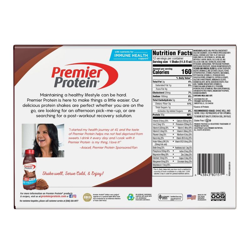 Premier Protein Nutritional Shake - Chocolate - 11.5oz/12ct, 3 of 7