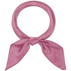 INSPIRE CHIC Women's Solid Color Satin Large Square Scarf Neckerchief Bandanas 35"x35" - 1 of 4