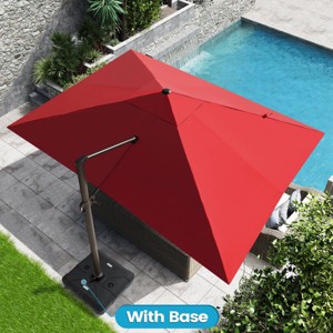 Crestlive Products 10'x 13' Patio Offset Cantilever Umbrella High-strength Aluminum Pole with 360°Rotation 5 Heights Adjustable Umbrella - 1 of 4