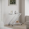 Kicthen Cart with Tempered Glass Shelves and Rolling Casters - 4 of 4