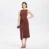 Women's Draped Sheath Midi Bodycon Dress - A New Day™ - 3 of 3
