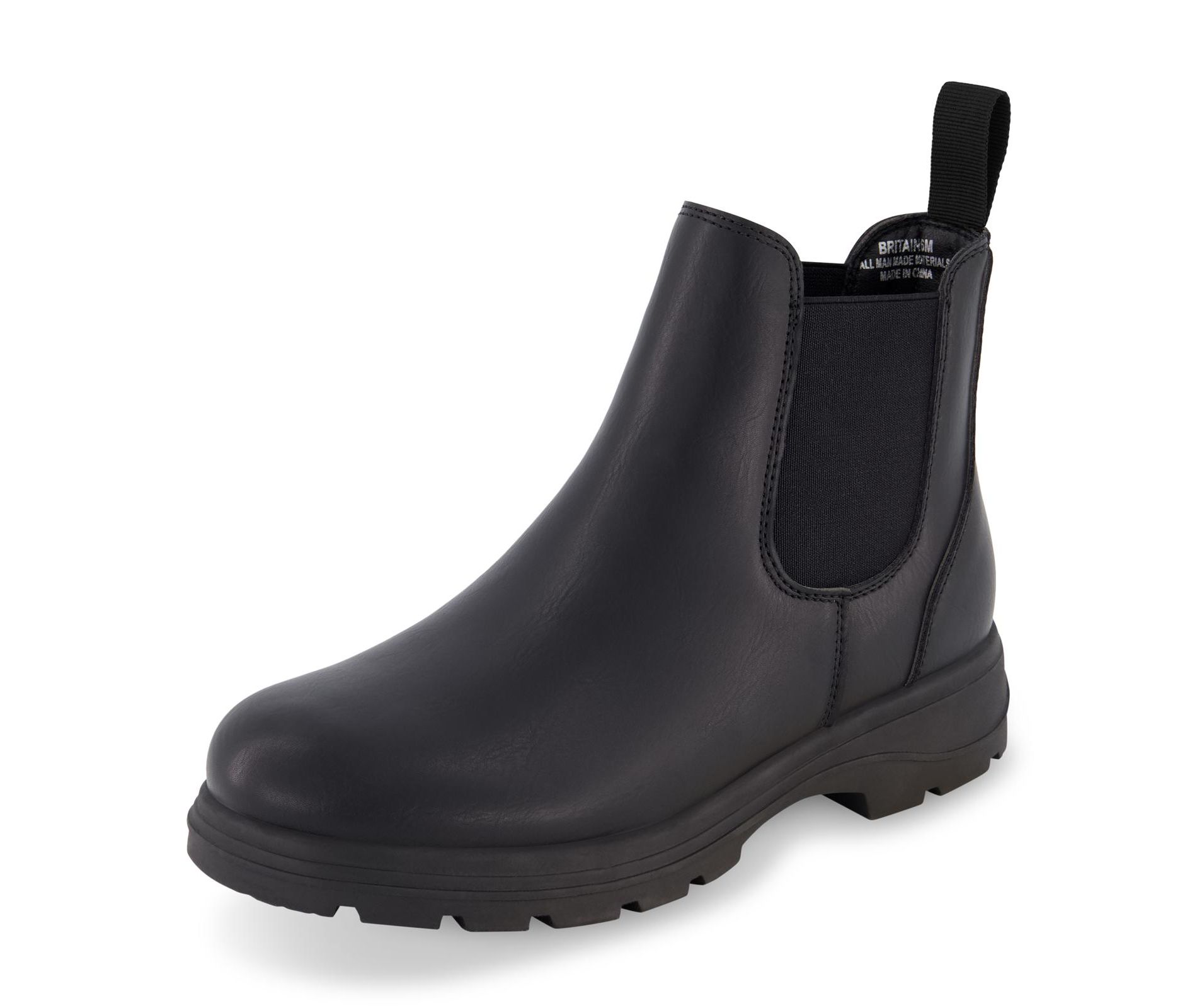 CUSHIONAIRE Women's Britain Chelsea Boots, Soft Vegan Leather, Non-Slip Sole, Memory Foam, Back Pull Tab, Ankle Boots for Women, Wide Widths