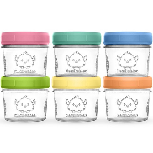 12pk Prep Baby Food Storage Containers, 4 Oz Leak-proof, Bpa Free