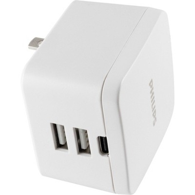 Philips 3-Port 32W USB and USB C Charger - White_7