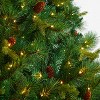 8ft. Full Bodied Mixed Pine Artificial Christmas Tree with 700 Clear LED Lights & Pine Cones – Towering Holiday X-Mas Tree - 4 of 4