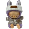 Doll Clothes Superstore Cozy Fall Set: Tan & White Stripe Sweater with Knit Headband for 17.5 Labubu Dolls - 3 of 4