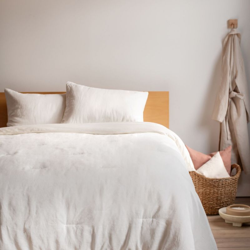 French Linen Comforter & Sham Set | BOKSER HOME, 1 of 14