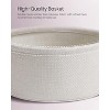 Simple Trending Small Bedside Table with Fabric Basket Jelly Pink + Cream White - 3 of 4