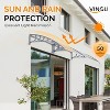 VINGLI Window Awning Door Canopy, 40" x 40" Awnings for Doors Polycarbonate Cover Outdoor Door Canopy - 4 of 4