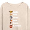 Women's - Disney - Main Characters Lightweight French Terry Wide Neck Long Sleeve Shirt - 2 of 4