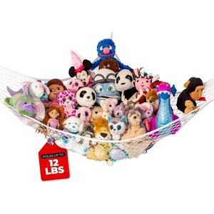 Lilly's Love Stuffed Animal Net Hammock, Standard Size Corner Hanging Toy Storage Organizer, 1 Pack - 1 of 4