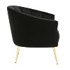 CAVINAS Velvet Accent Chair with Pleated Waves Backrest and Metal Legs,Modern Upholstered Living Room Chairs,Reading Chairs for Living Room - 3 of 4