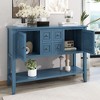 PAGED Vintage Console Table with 4 Drawers & Bottom Shelf, Solid Pine Entryway Sofa Table for Living Rooms, Entryway Table with Ample Storage - 2 of 4