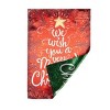 Evergreen Garden Flag We Wish You a Merry Christmas Lustre Double Sided Indoor Outdoor Decor 18" x 12.5" - 3 of 3