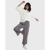 Hanes Originals Women's French Terry Wide Leg Cropped Pants - 4 of 4