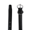 CTM Women's Leather Dress Belt with Metal Keeper - 3 of 3