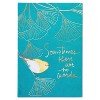 Sympathy Card Yellow Bird on Fan Leaves: Carlton Cards, Condolences, Vertical Fold, Multicolored, 6.75" x 4.625" - 4 of 4