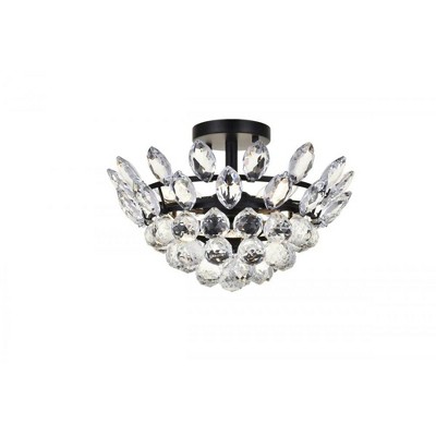 Elegant Lighting Emilia 14 inch flush mount in black