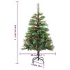 vidaXL Artificial Hinged Christmas Tree Green PVC Medium Foldable - 4 of 4