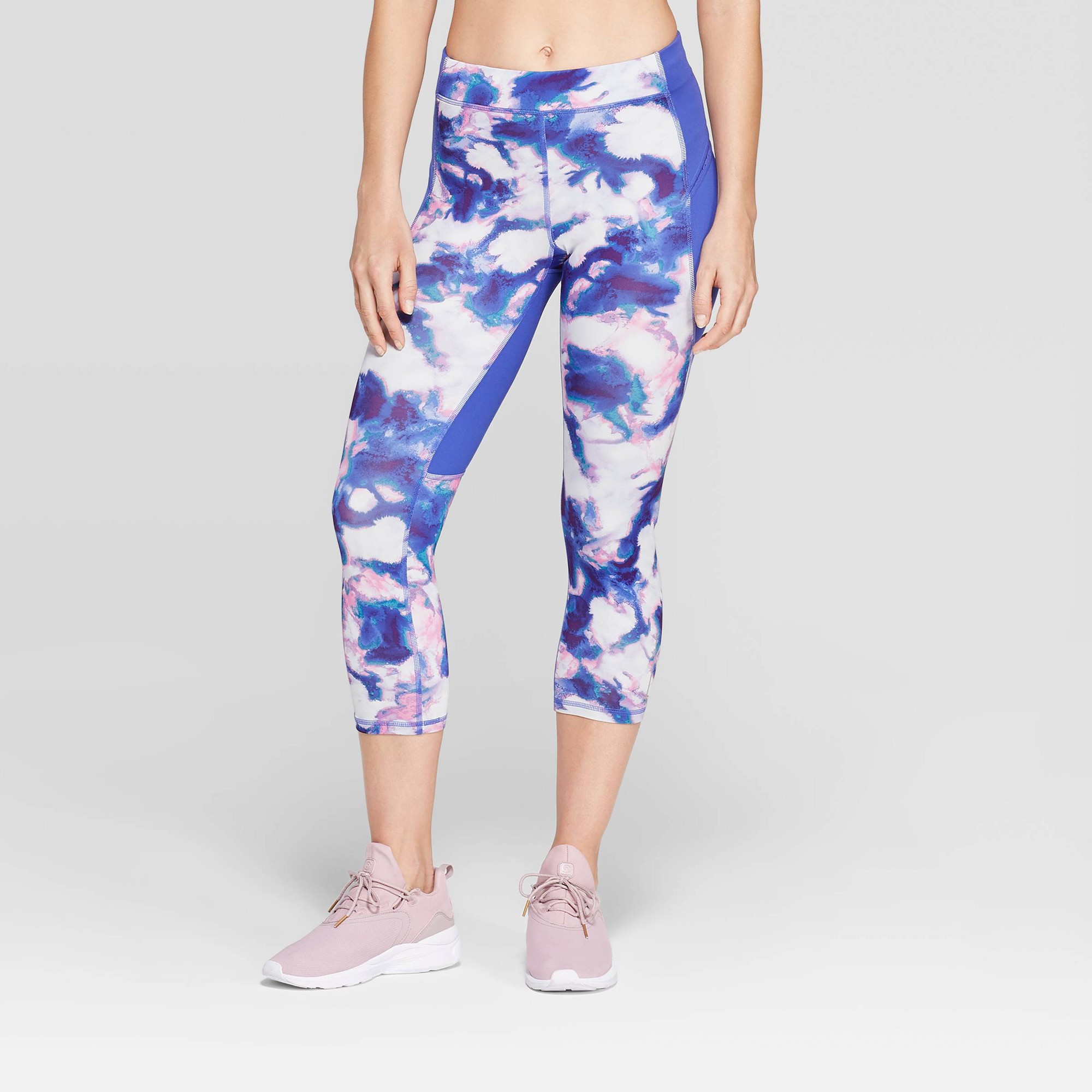 Women's Tie Dye Mid-Rise Running Capri Leggings 20'' - C9 Champion Blue XXL,  Women's', by C9 Champion