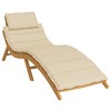 vidaXL Sun Lounger Cushion Beige 73.2"x22.8"x1.2" - 3 of 4