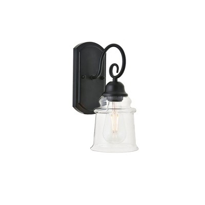Elegant Lighting spire 1 light Black Wall Sconce