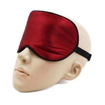 Unique Bargains Soft Silk Travel Eyes Pad Sleeping Eye Shade Cover Blindfold Eye Masks 1Pc Red