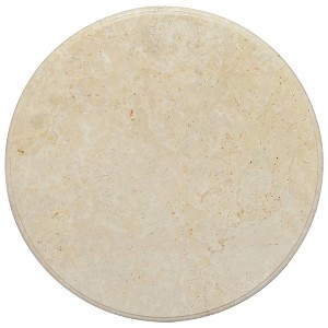 vidaXL Table Top Cream Ø23.6"x1" Marble - 1 of 4