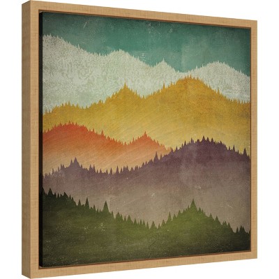 Ryan Fowler Mountain View Multicolor Framed Canvas Print