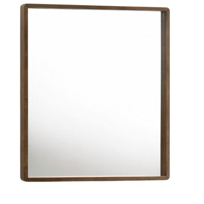 HomeRoots 40" Brown Wood Framed Accent Mirror