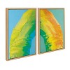 (Set of 2) 18" x 24" Sylvie MP Rainbow Sorbet 1 and 2 Framed Canvas Set Natural - Kate & Laurel All Things Decor: Modern Abstract Wall Art - 2 of 4