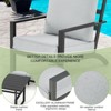 COWLOWN 4 Piece Gray All Weather Outdoor Sectional Patio Conversation Set with Grey Frame and Khaki Cushions, Ideal for Deck and Lawn - 4 of 4