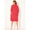 Catherines Women's Plus Size Georgette Double Layer Jacket Dress - 3 of 4