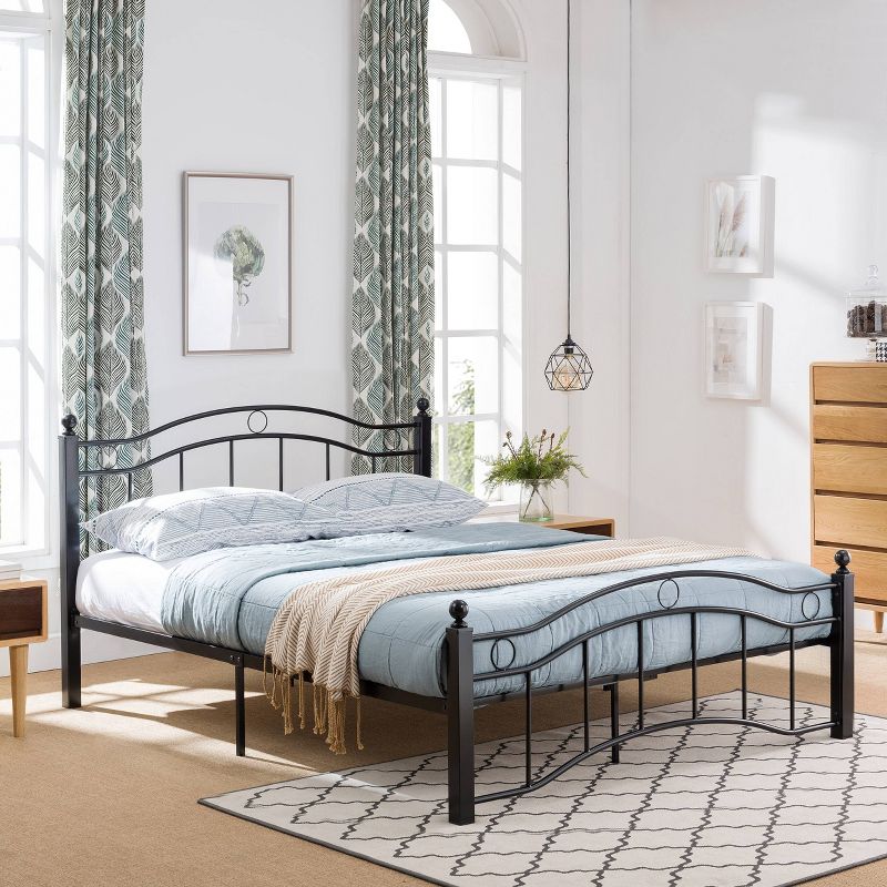 Queen Bouvardia Modern Contemporary Iron Bed - Christopher Knight Home, 3 of 7