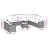vidaXL 11 Piece Patio Sofa Set with Cushions Black Poly Rattan - Black and Cream With Table - 3 of 4