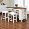 5-Piece Counter Height Dining Table Set with Storage Shelf, Solid Wood Bar Table and 2 Upholstered Chairs & 2 Stools, Table Set for Kitchen - 2 of 4
