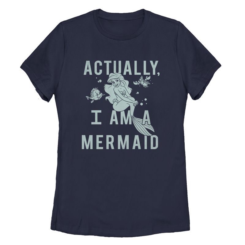 Women's The Little Mermaid Ariel Actually Mermaid T-Shirt, 1 of 5